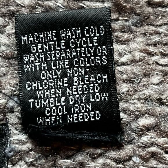 Preswick & Moore Cardigan Sweater 2X gray with metallic silver thread 3/4 sleeve - Picture 6 of 7